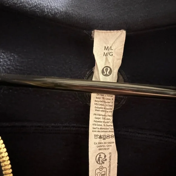 NWOT Lululemon Scuba Oversized Half-Zip Navy M/L - Picture 4 of 4